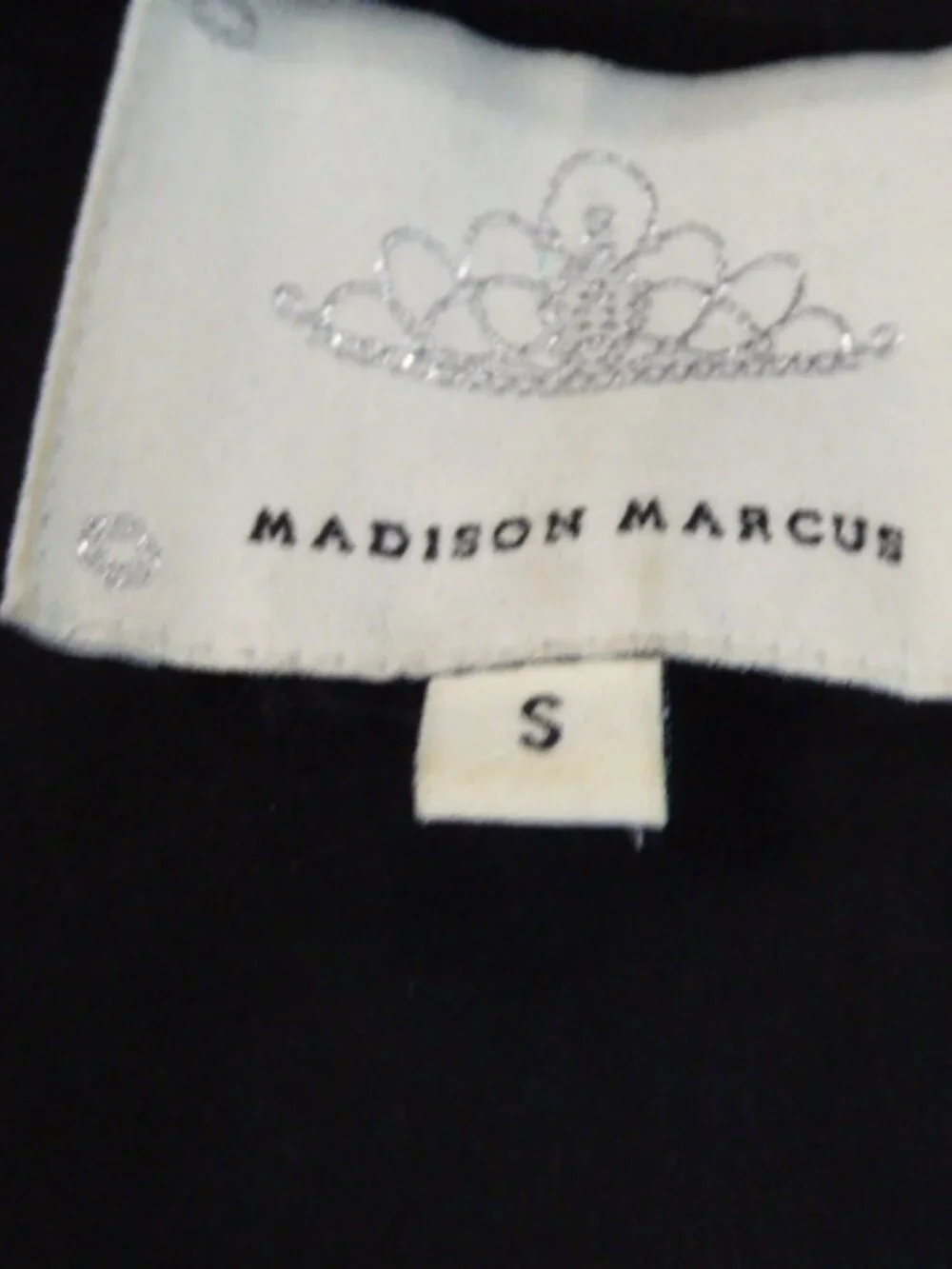 MADISON MARCUS black drape racer back sleeveless SILK TOP S - Picture 4 of 4